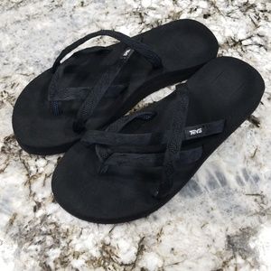 Black strappy Teva sandals